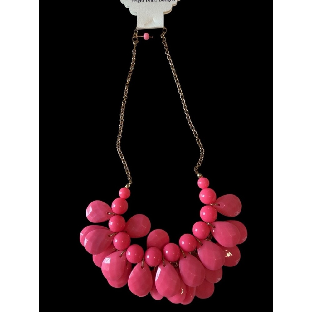Pink Statement‎ Bib Necklace